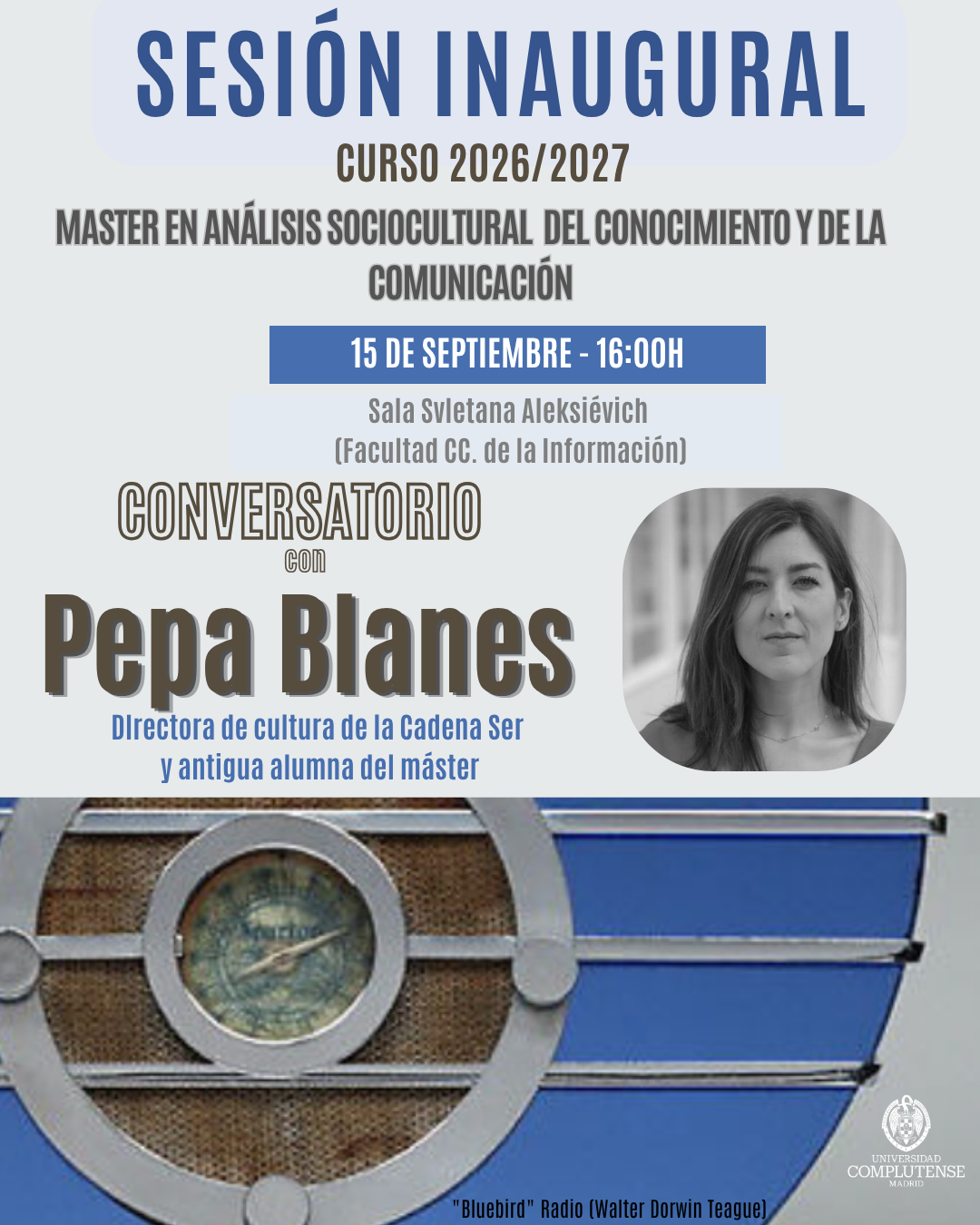 Sesión Inaugural del curso con Pepa Blanes